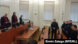 Sudije izriču presudu Arminu Berberoviću (treći zdesna), Sarajevo, 30. 12. 2024.