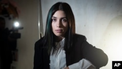 Nadezhda Tolokonnikova, anëtare e bendit Pussy Riot, gjatë intervistës për Associated Press më 25 dhjetor 2018. 