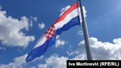Flamuri i Kroacisë. Fotografi nga arkivi. 