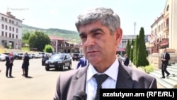 Nagorno-Karabakh - Vitali Balasanian, secretary of Karabakh's Security Council, is interviewed by RFE/RL in Stepanakert, 21Jul2017.