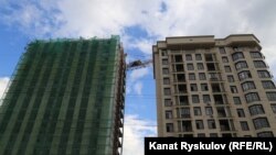 Курулуп жаткан турак жай. Кыргызстан, Бишкек. Иллюстрация. 