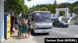 Пассажирский автобус в Севастополе, октябрь 2021 года