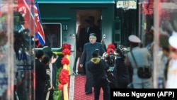 Лідэра КНДР Кім Чэн Ына сустракаюць у Віетнаме, 26 лютага 2019 году 