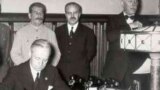 Подписание пакта в Москве, 23 августа 1939 года