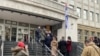 Zgrada Specijalnog suda u Beogradu, neposredno uoči izricanja presude Urošu Blažiću, optuženom za masovna ubistva u selima Malo Orašje i Dubona, 12. decembar 2024. 