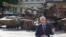 US Senator Lindsey Graham speaks to the media in Kyiv in July. 