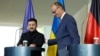 Канцлер Німеччини Фрідріх Мерц і президент України Володимир Зеленський після спільної пресконференції в Офісі канцлера. Берлін, 28 травня 2025 року