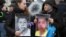 KAZAKHSTAN -- People attend a meeting in memory of Kazakh anti-government activist Dulat Agadil, who recently died in a police detention center, in Almaty, February 27, 2020
