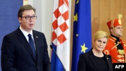 O prošlosti konsenzusa nema: Aleksandar Vučić i Kolinda Grabar Kitarović u Zagrebu