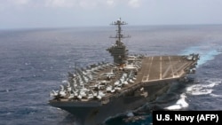 ناو هواپیمابر ترومن در اقیانوس اطلس سال ۲۰۱۶