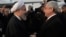 Armenia - President Serzh Sarkisian (R) greets his Iranian counterpart Hassan Rouhani at Yerevan airport, 21Dec2016.