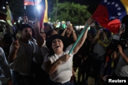 Venezuelans living in Colombia celebrate after the US strike to capture Nicolas Maduro.