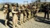 Afghan security forces at the police training center in Khost that was attacked on January 7.