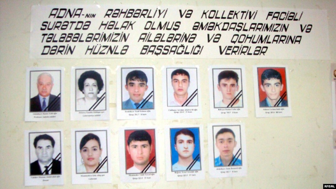 Akademiyanın qətlə yetirilən müəllim və tələbələri