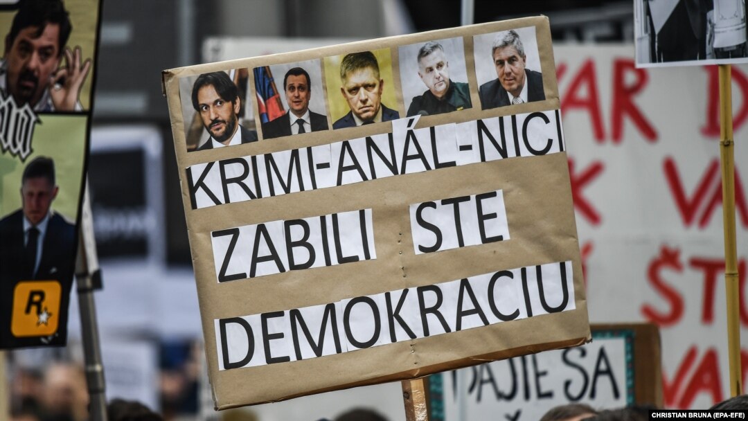Sa jednog od protesta u Slovačkoj, arhivski snimak