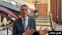 Президент Латвії Едгарс Рінкевичс спілкується з Радіо Свобода (RFE/RL) на полях Генеральної Асамблеї ООН, 21 вересня