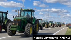 Protest poljoprivrednika kod Subotice na severu Srbije, 30. septembar 2024.