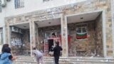 Сградата на МВР в Хасково, пред която се проведе протест заради убийството на 18-годишната Магдалена Русева.