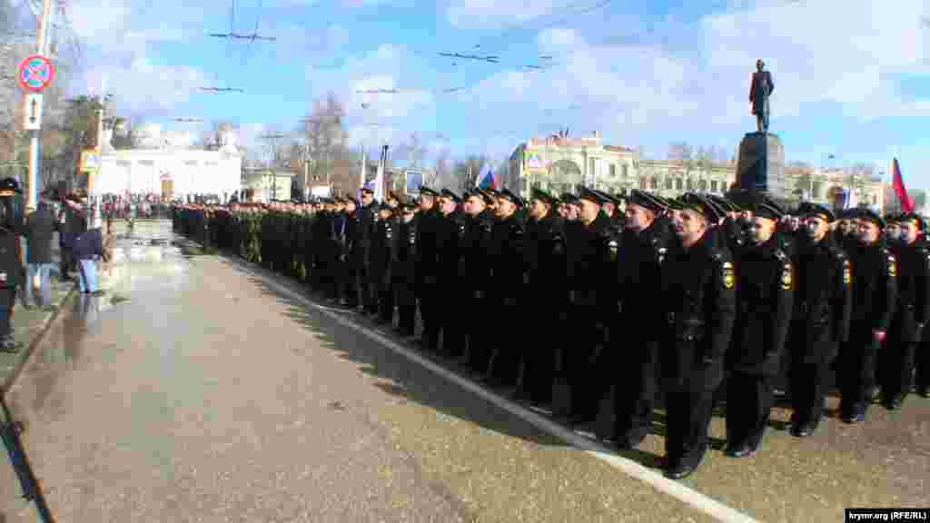 Святкувавння річниці&nbsp;​&laquo;возз&#39;єднання&raquo; Криму з Росією у Севастополі, 18 березня 2015 року