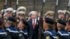 Ukraine - Russian President Vladimir Putin (C) stands with military personnel during a ceremony marking Victory Day, in Sevastopol, Crimea, May 9, 2014