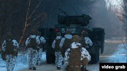 Під час навчань підрозділів Національної гвардії України в місті Прип'яті, 4 лютого 2022 року