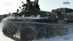 Украинская армия провела танковые учения около Крыма (видео)