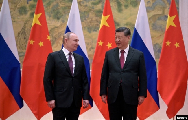 Керівники Росії та Китаю на відкритті Зимової Олімпіади у Пекіні. 4 лютого 2022 року