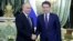Russian President Vladimir Putin (left) meets with Italian Prime Minister Giuseppe Conte in Moscow on October 24.
