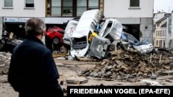 Последствия наводнения в Германии. Середина июля 2021 года
