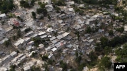 The destruction to a poor neighborhood in Port-au-Prince