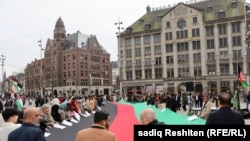 اعتراض افغان‌ها در شهر آمستردام هالند