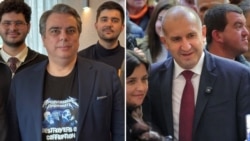 Комбинация от снимки на лидера на ПП Асен Василея (вляво) и лидерa на "Прогресивна България Румен Радев.