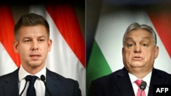 (COMBO) Colaj cu fotografii de arhivă, realizat pe 13 martie 2026, care îi înfățișează pe liderul opoziției maghiare și președintele partidului Tisza, Peter Magyar (stânga), și pe premierul Ungariei, Viktor Orbán (dreapta).