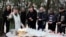 Ukraine - a priest delivers Easter blessings in the Zaporizhzhya region - screen grab