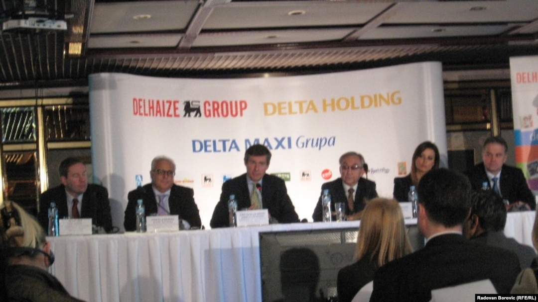 Sa konferencije za novinare povodom prodaje Delte, 3. mart 2011