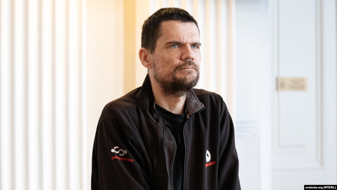 Mantas Danielius appears in court in Vilnius on September 20.