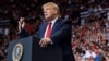 US President Donald Trump gestures as he speaks during a "Make America Great Again" campaign rally in Cincinnati, Ohio, on August 1, 2019. 