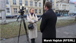 Міністр закордонних справ Естонії Маргус Цахкна дає інтерв'ю кореспондентці Радіо Свобода Зоряні Степаненко після 62-ї Мюнхенської безпекової конференції. Німеччина, Мюнхен, 15 лютого 2026 року