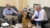 Armenia - Former President Levon Ter-Petrosian meets Russian Ambassador Sergei Kopyrkin, Yerevan, September 9, 2025.