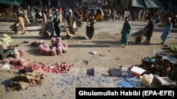 ارشیف، جلالاباد ښار کې د یوې چاودنې سیمه