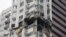 Повреждённый дроном жилой дом в Киеве, 21 октября 2026