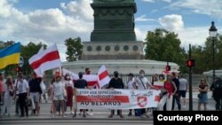 Акцыя салідарнасьці, Францыя, Парыж, плошча Бастыліі, 26 ліпеня 2020