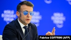 Շվեյցարիա - Ֆրանսիայի նախագահ Էմանյուել Մակրոնը ելույթ է ունենում Դավոսի համաժողովում, 20-ը հունվարի, 2026թ.