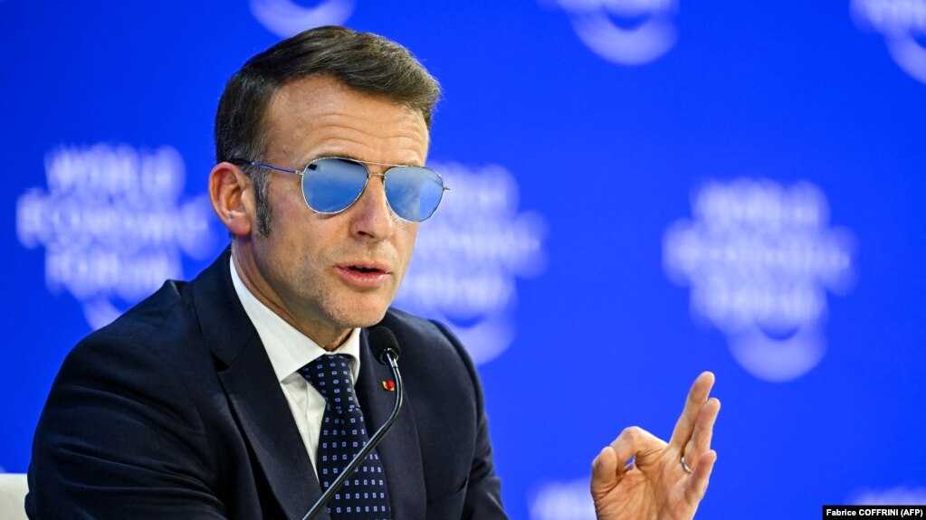 Predsednik Francuske Emanuel Makron u Davosu, 20. januar 2026.