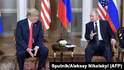 Дональд Трамп и Владимир Путин, Хельсинки, 16 июля 2018 года