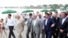 Armenia -- President Serzh Sarkisian visits public beaches at Lake Sevan, 29Jun2011