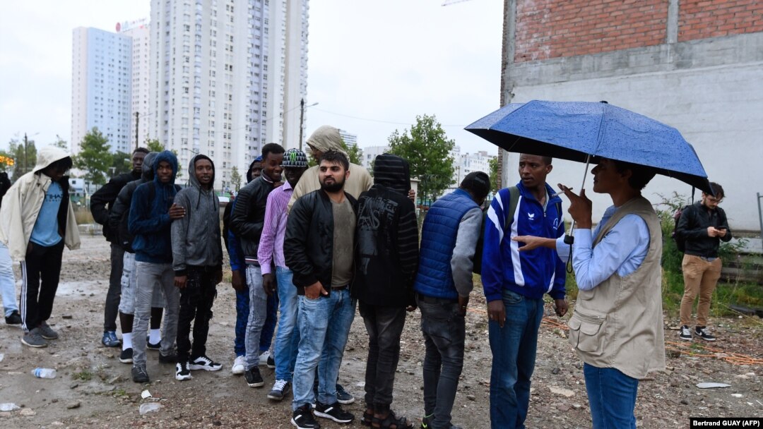 Migranti u Parizu, 2017.