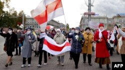 Акция протеста пенсионеров в Минске.