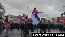 Početak okupljanja na centralnim gradskim ulicama u Kragujevcu, 15. februar 2026.