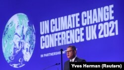 Predsjedavajući COP26 Alok Sharma govori na početku UN-ove konferencije o klimi u Glasgowu, Škotska, 31. oktobra 2021.
